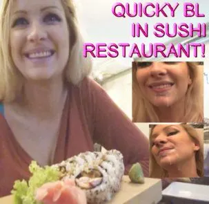 BLOWJOB IN SUSHI RESTAURANT