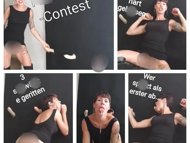 Das erste mal mit 3 Schwänzen,Fickwand-Contest wer spritzt zuerst