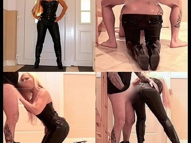 Mein neues Leder Outfit getestet vom Nachbarn