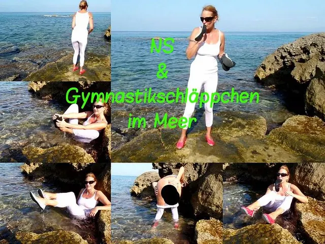 Public: NS & Gymnastikschläppchen im Meer