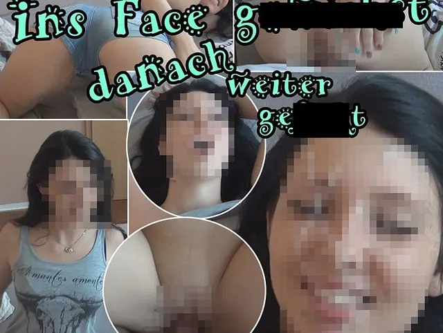 Ins Face gewichst und weiter gefickt!