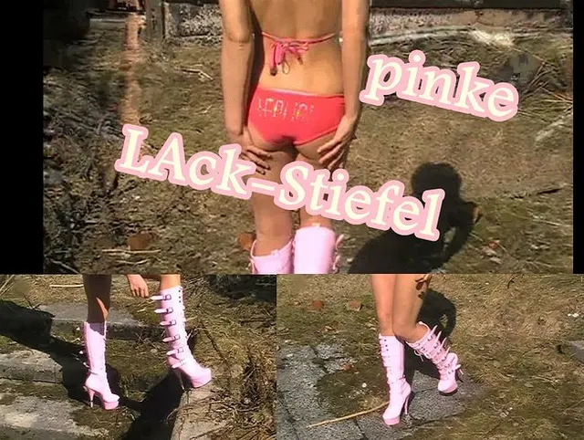 Sandy4Love mit pinken LACKSTIEFELN