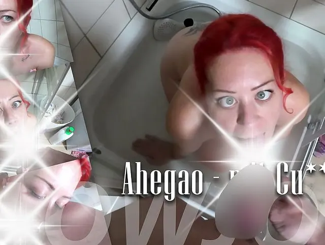 Ahegao Blowjob mit Cumshot - Schön die Fresse vollgewichst!