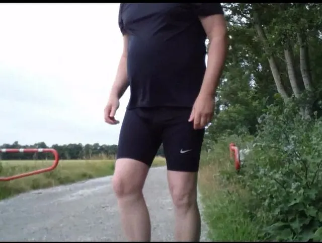 Jogging in Neuen Klamotten