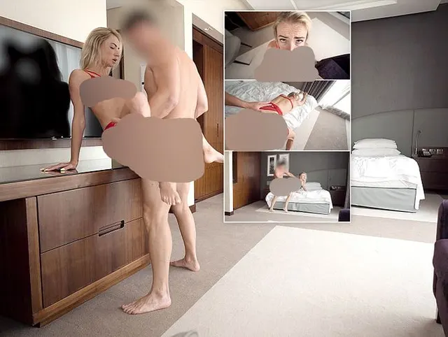 Leidenschaftlicher Sex mit einer Top Escort Schlampe in einem Hotel in roten Dessous