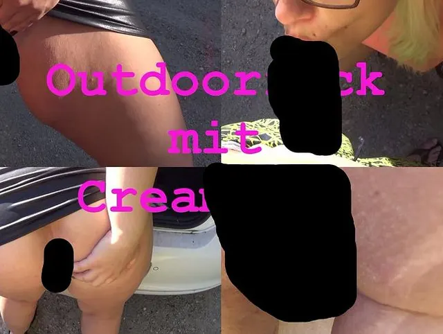 Outdoorfick mit Creampie!