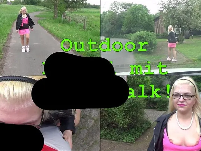 Outdoor Blowjob mit Spermawalk!