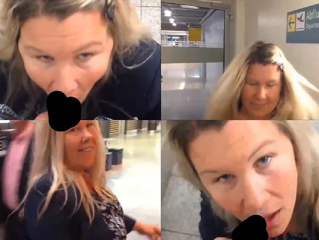 PUBLIC BLOWJOB am Flughafen mit Miss-Busty-MilF und Spermawalk