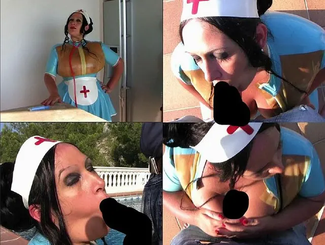 Blowjob von der Latex Krankenschwester