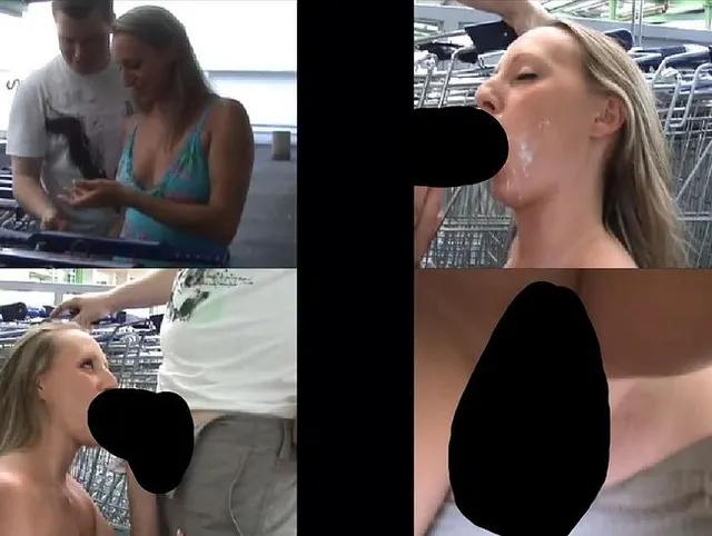 Public Fremdfick vor dem Supermarkt