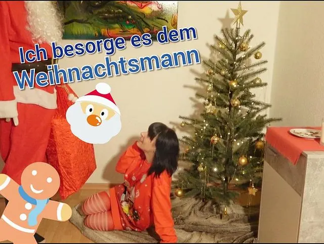 Endlich treffe ich den Weihnachtsmann und lass mich hart Ficken!!!
