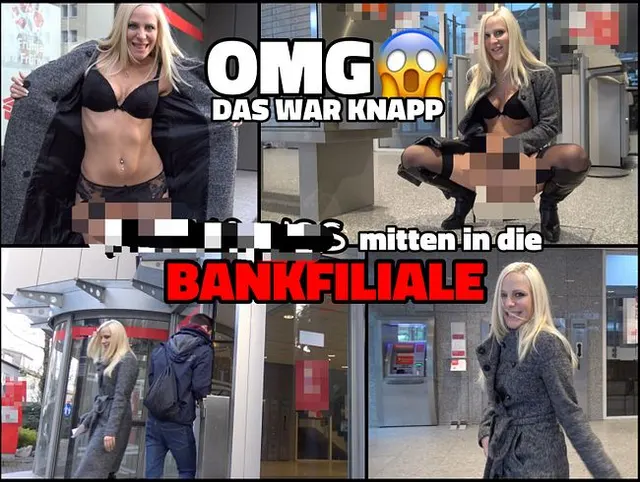OMG das war knapp | Public PISS mitten in die BANKFILIALE