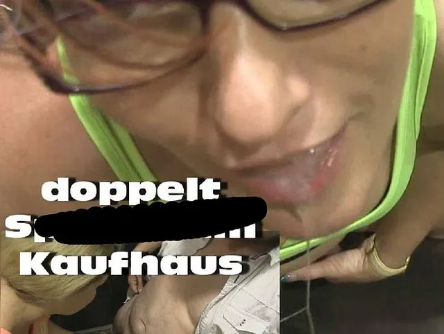 2x abspritzen im Kaufhaus