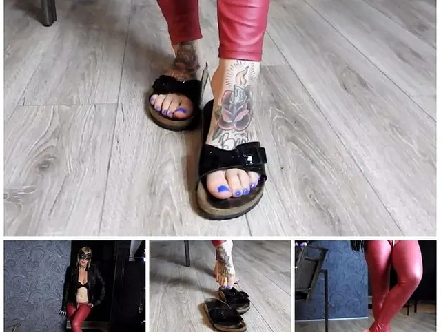 My dirty Schlappen Wichser 3! Fuss Göttin macht den Schlappen Walk!