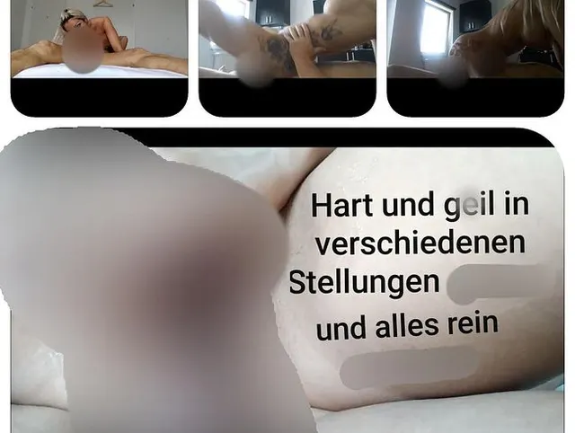 Hart und geil in verschieden Stellungen gefickt und alles reingespritzt