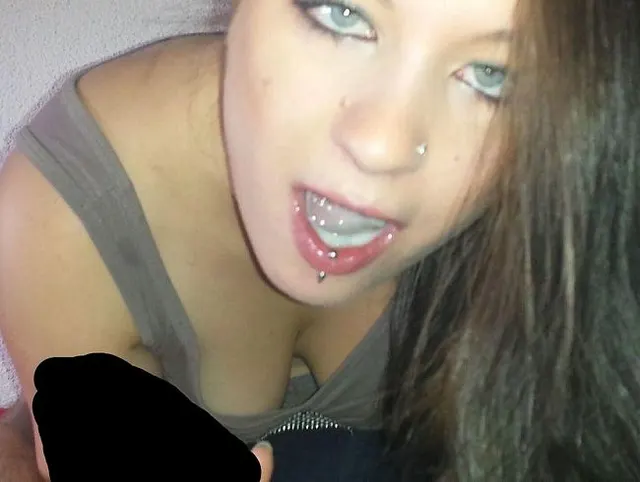 Ich blase und schlucke