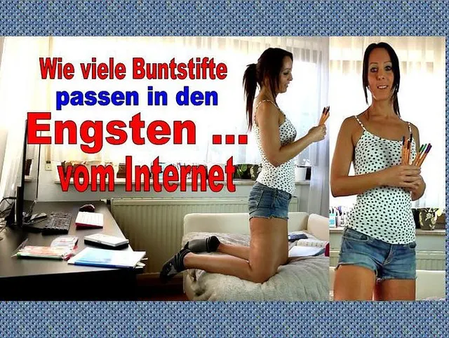Analdehnung mit Buntstiften, wie viel passen rein